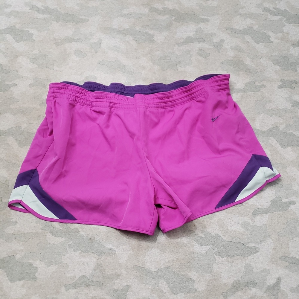 Nike Shorts Womens XL Purple Dri-Fit Drawstring Gym Running Outdoors